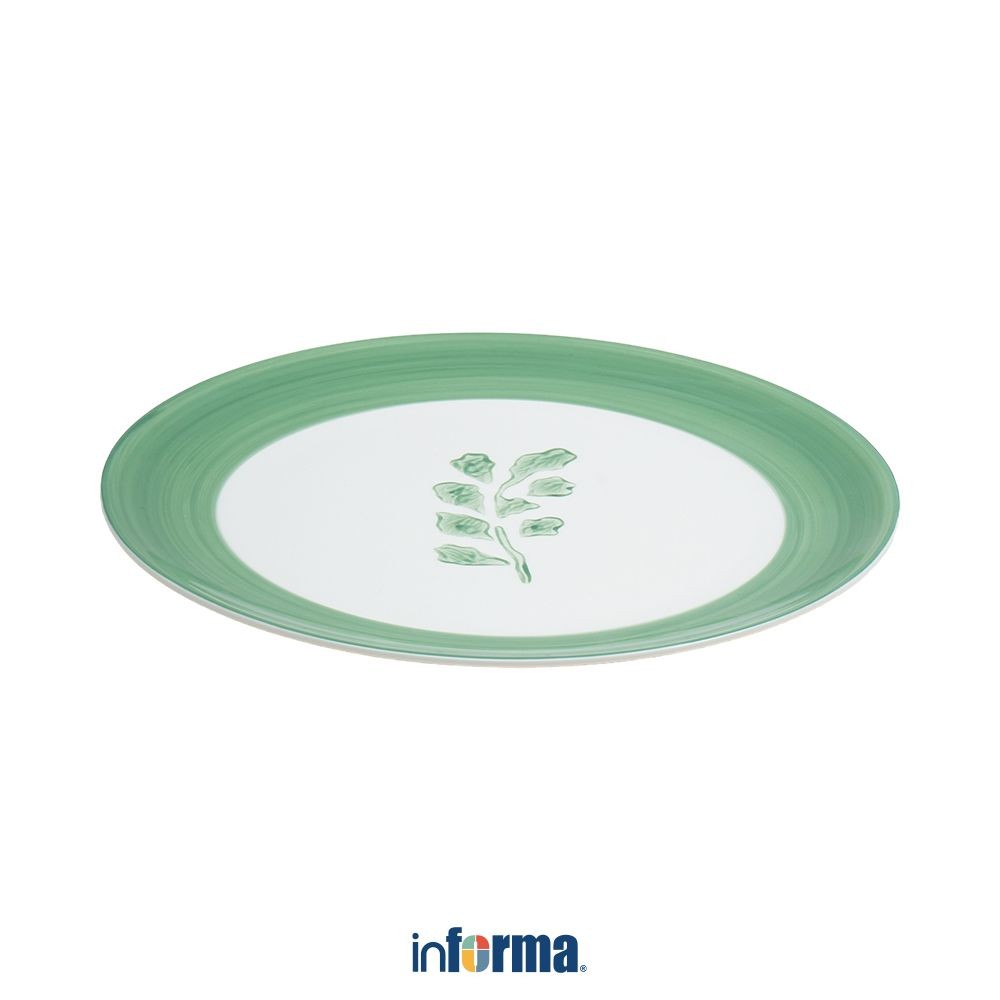 Informa Appetite 26.5 cm Casrin Piring Makan Leaf - Hijau Dinner Plate Wadah Hidangan Food Grade Pir