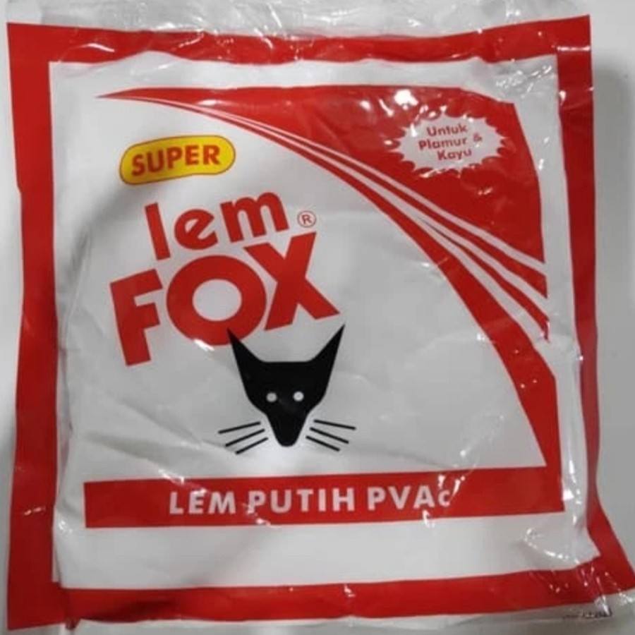 

Lem Fox PVAC / Lem Kayu / Lem Kertas Fox 350gr Kemasan Plastik Merah