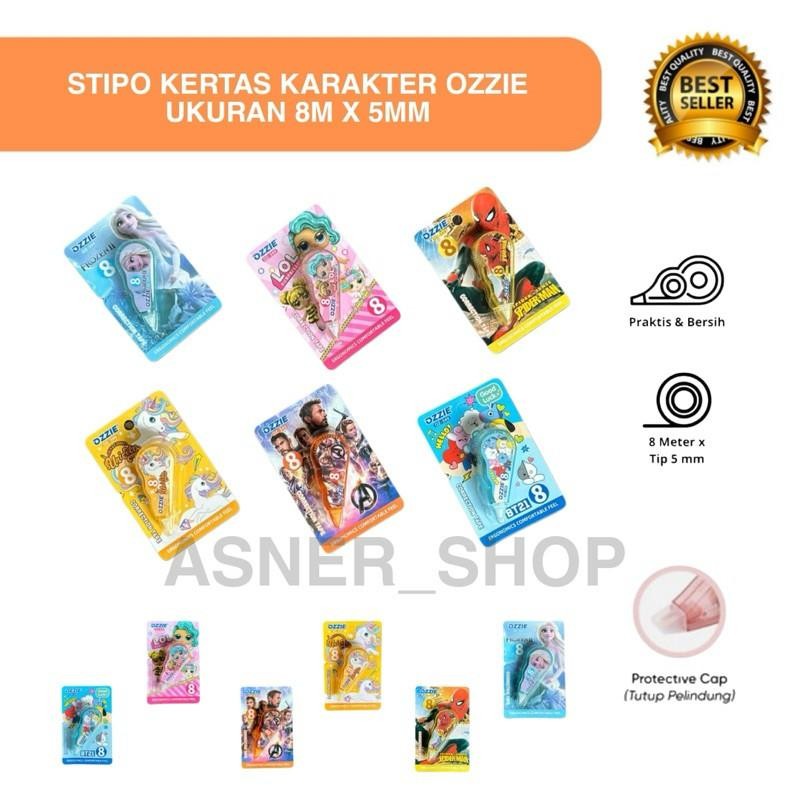 

ASNR Tipe X Mini Correction Stipo Kertas Tape Size 8 pita Roll Ozzie
