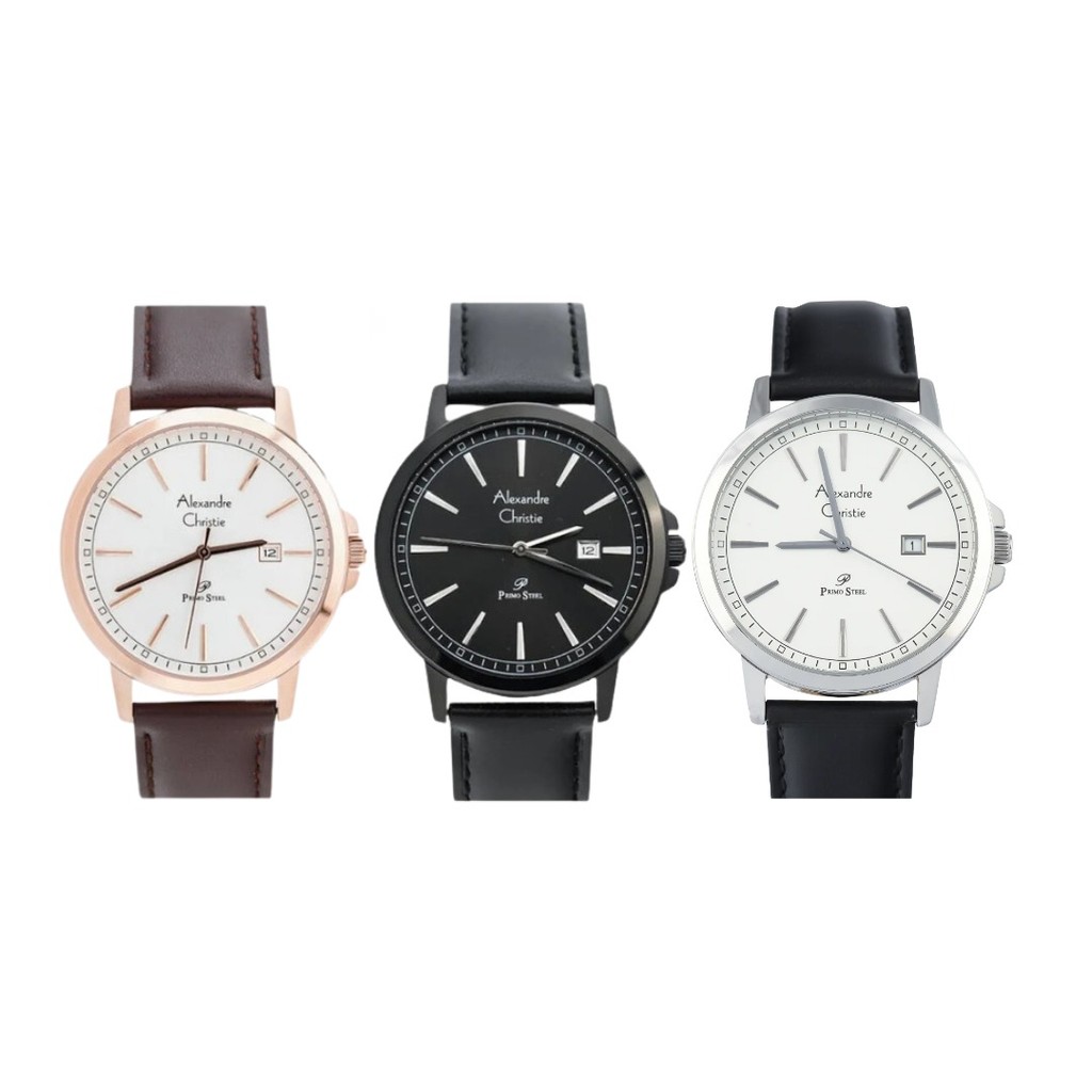 JAM TANGAN PRIA ALEXANDRE CHRISTIE AC1014 AC 1014 MDL ANALOG LEATHER