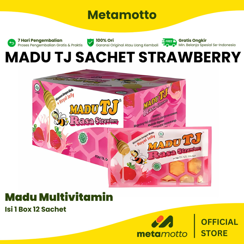 

Madu Tj Sachet Rasa Strawberry Per Box Isi 12sachet | Madu TJ Strawberry - Metamotto