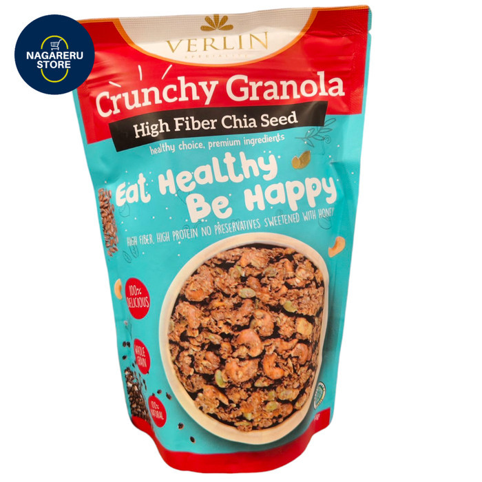 

Verlin crunchy granola high fiber chia seed 200gr