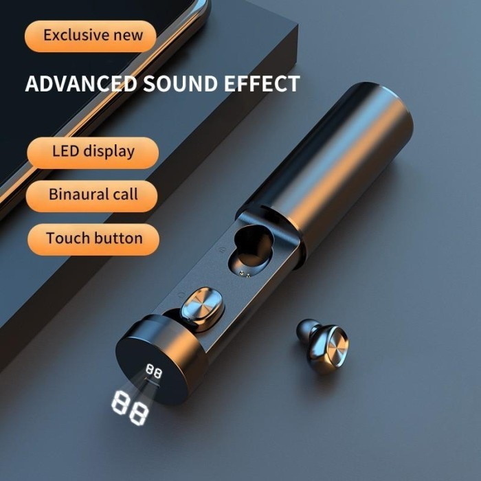 Iphone XR Earphone Bluetooth Wireless Headset + Metal Cover