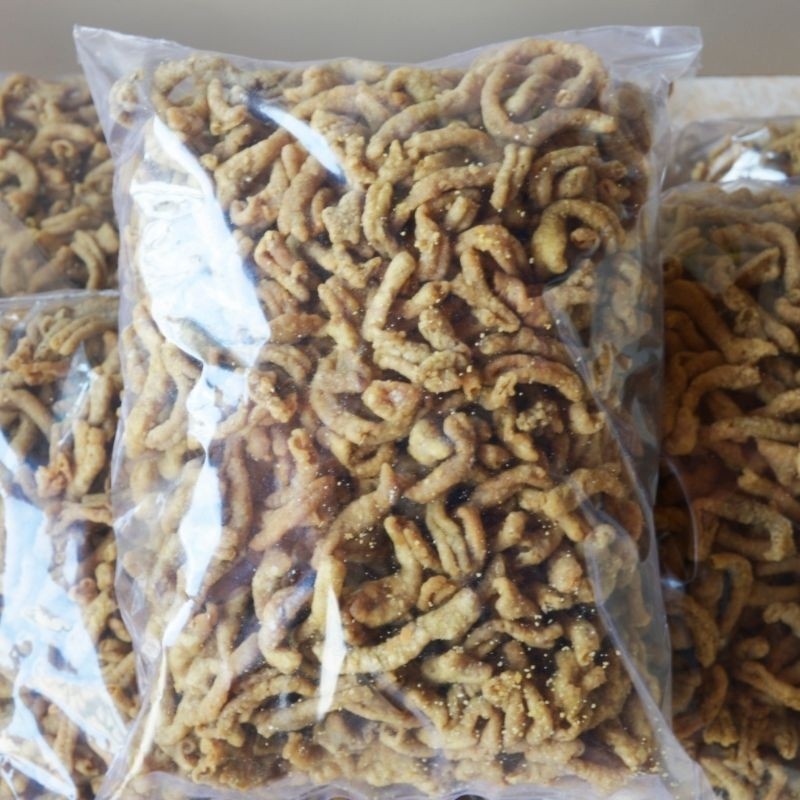 

Keripik Usus Ayam Original Gurih Renyah Kemasan 1kg/500gram/250gram