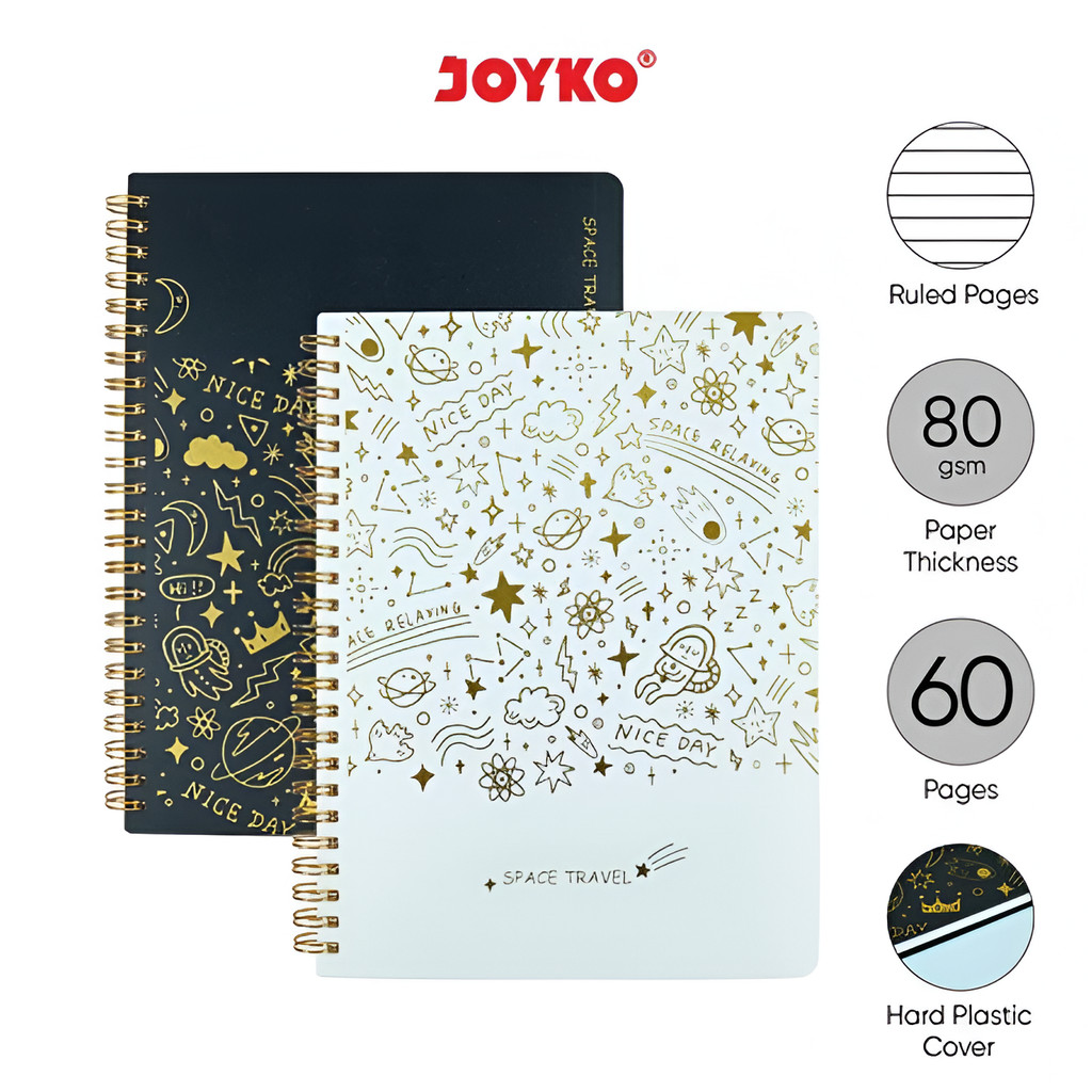 

Buku Tulis Catatan Bergaris Ruled Notebook Joyko NB-710 A5 Space Travel