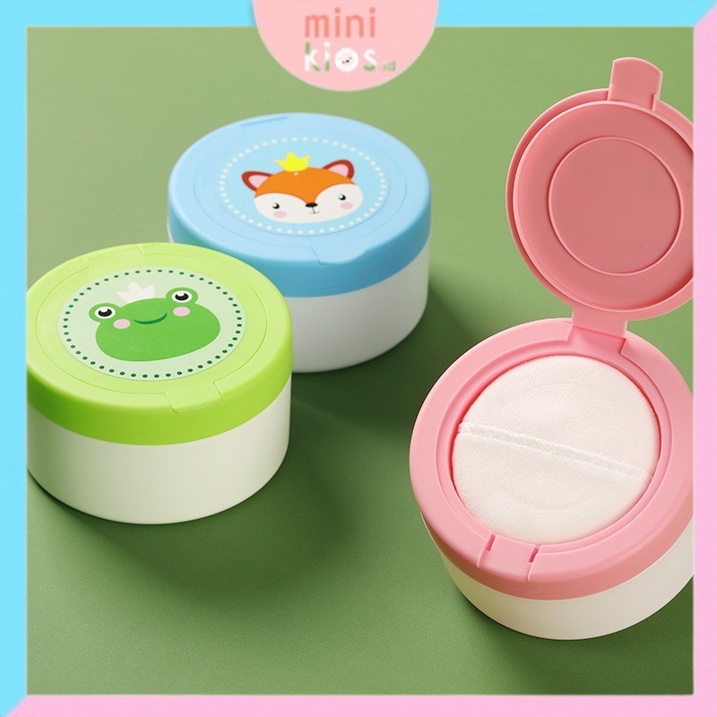 Tempat Bedak Muka Bayi Anak Dengan Cushion Puff Wadah Taburan Bedak Bayi