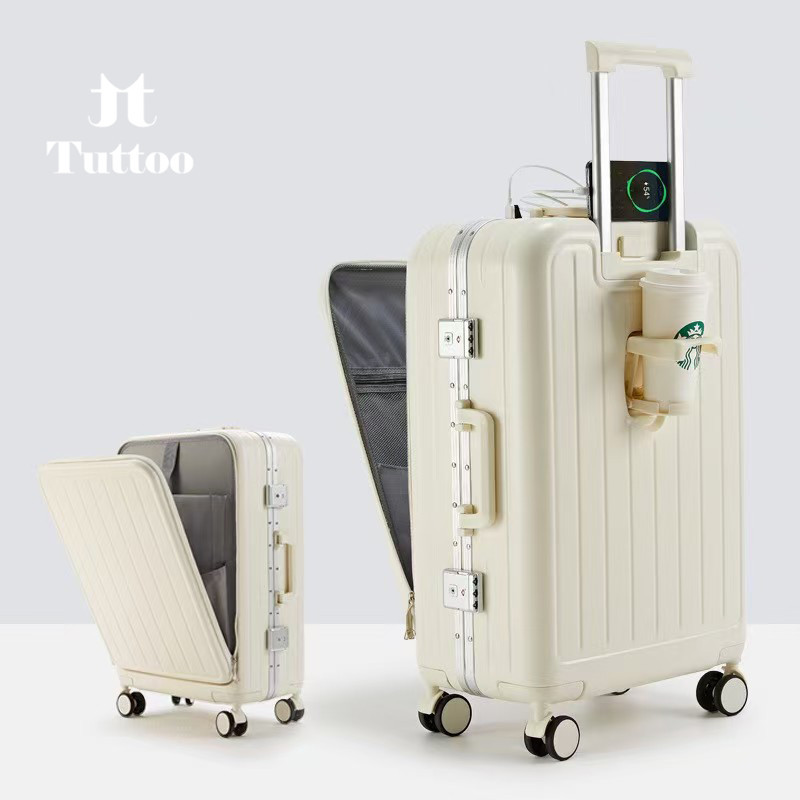 TUTTOO Koper 22 inch Anti Gores Baret Pecah Tahan Banting Peyok Ringan 4 Roda Kuat Putar 360 deraja