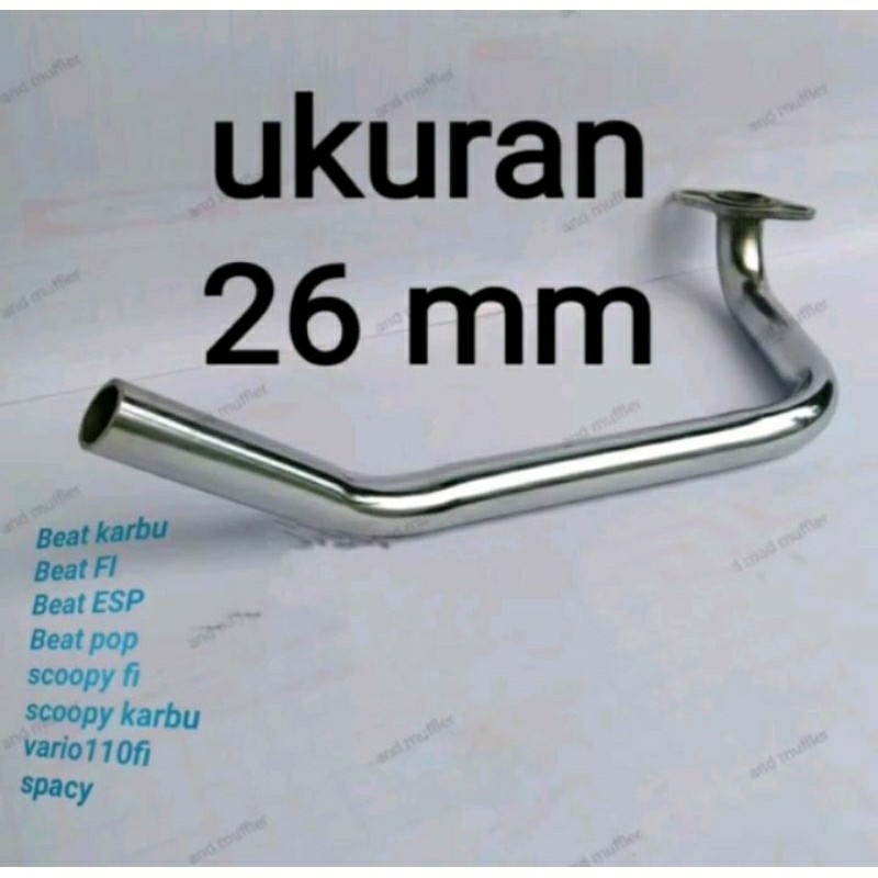Leher Pipa Knalpot Inlet 26 Beat Fi Beat Karbu Scoopy Fi Beat Deluxe