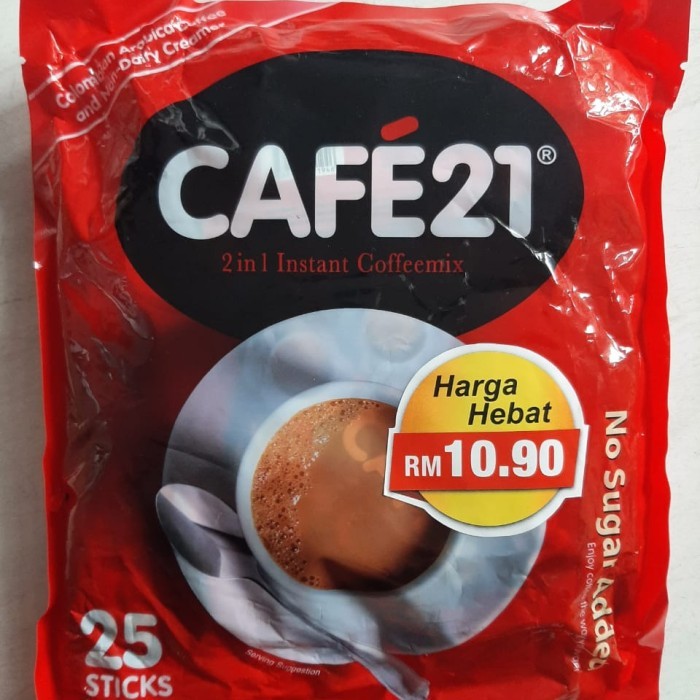 

Cafe21 2 in 1 Instant Coffemix / Cafe 21 Tanpa Gula ( No Sugar Added )