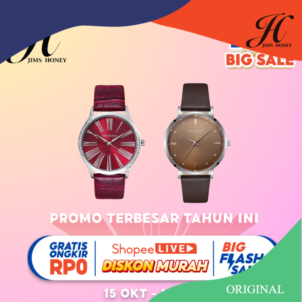 JIMS HONEY PROMO Jam Tangan wanita  Anniversary original 8188 8123 8125 plus  antiair cod JIMSHONEY