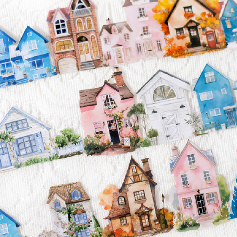 

Mr. Paper 2Style 30Pcs/bag House Theme Landscaping Sticker Pack DIY Handbook Scrapbooking Picture Book Creative Material Decorat