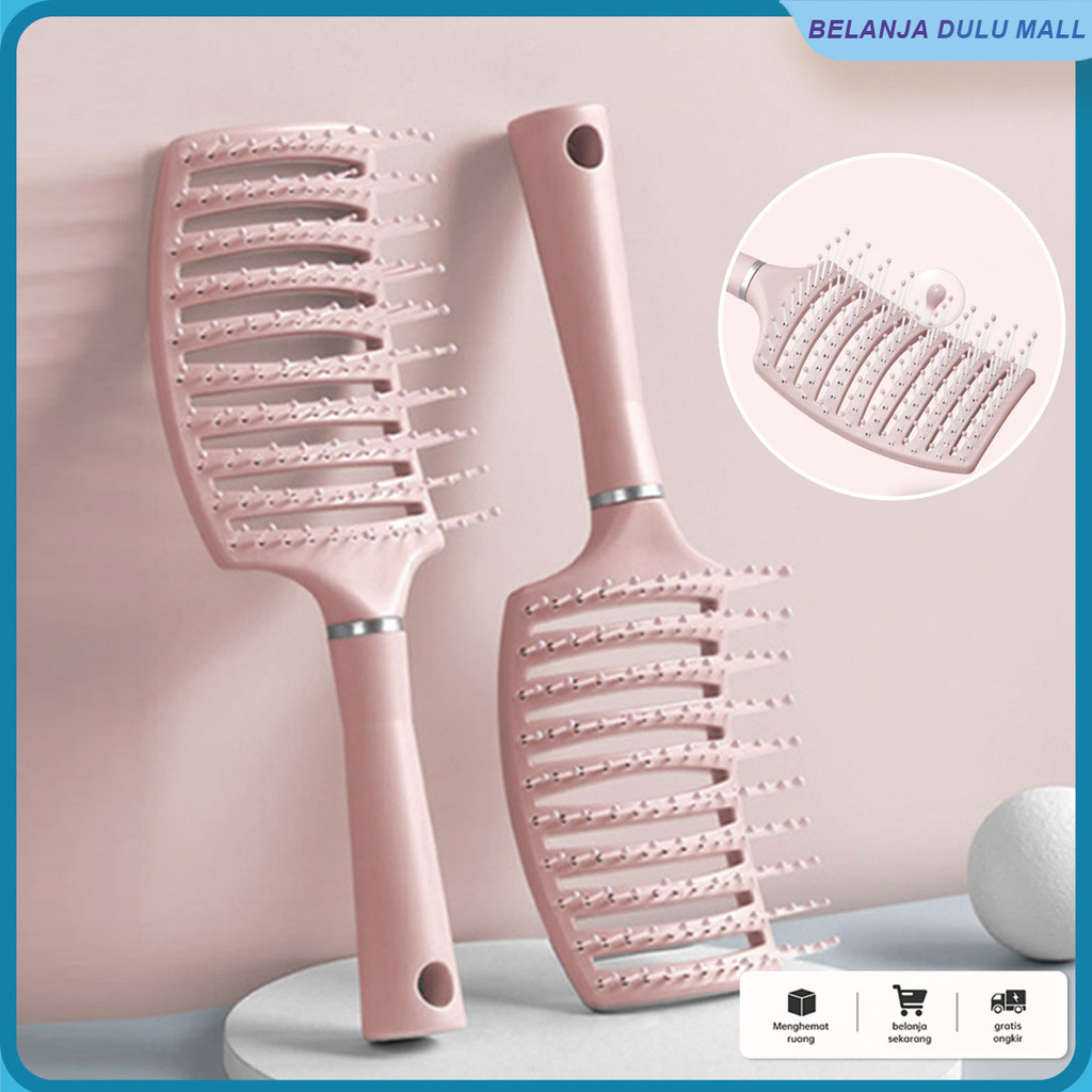 Sisir tulang rusuk berbulu merah muda sakura, sisir tulang rusuk tengkorak tinggi, sisir rambut keri