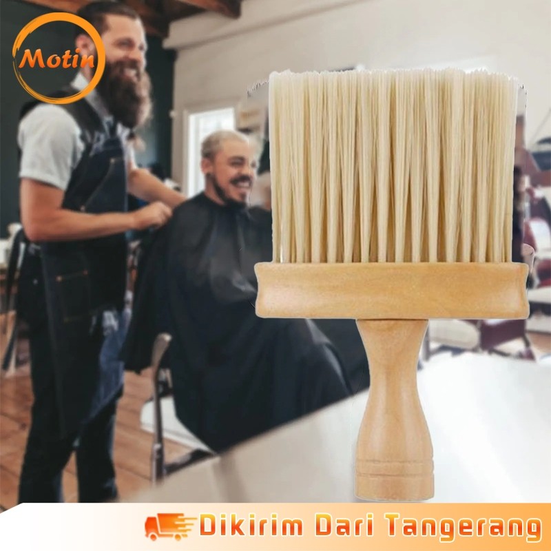 Sikat Barber Brush Sikat Rambu Kuas Kayu Sikat Cukur Potong Salon Barbershop