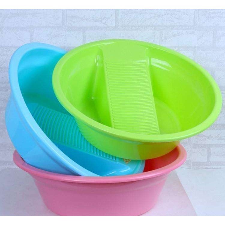 Bak Baskom Cuci Baju Plastik Serbaguna Baskom Papan Penggilas Cuci Baju