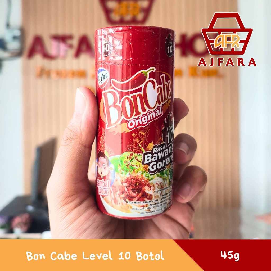 

Bon Cabe Level 10 Botol 45g/Bon Cabe Level 15 Botol 45g/Bon Cabe Level 30 Botol 40g/Bon Cabe Level 50 Botol 30g