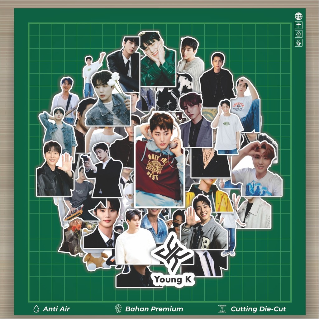 

HOT 50 PCS STIKER Stiker Day6 Young K (KANG YOUNG HYUN) Stiker Fashion Cars Decal Dingin Kartu Album Custom Vinyl Anti Air- Sticker Aesthetic Buku Journal Koper Casing HP Tablet Laptop Helm Motor Botol Minum