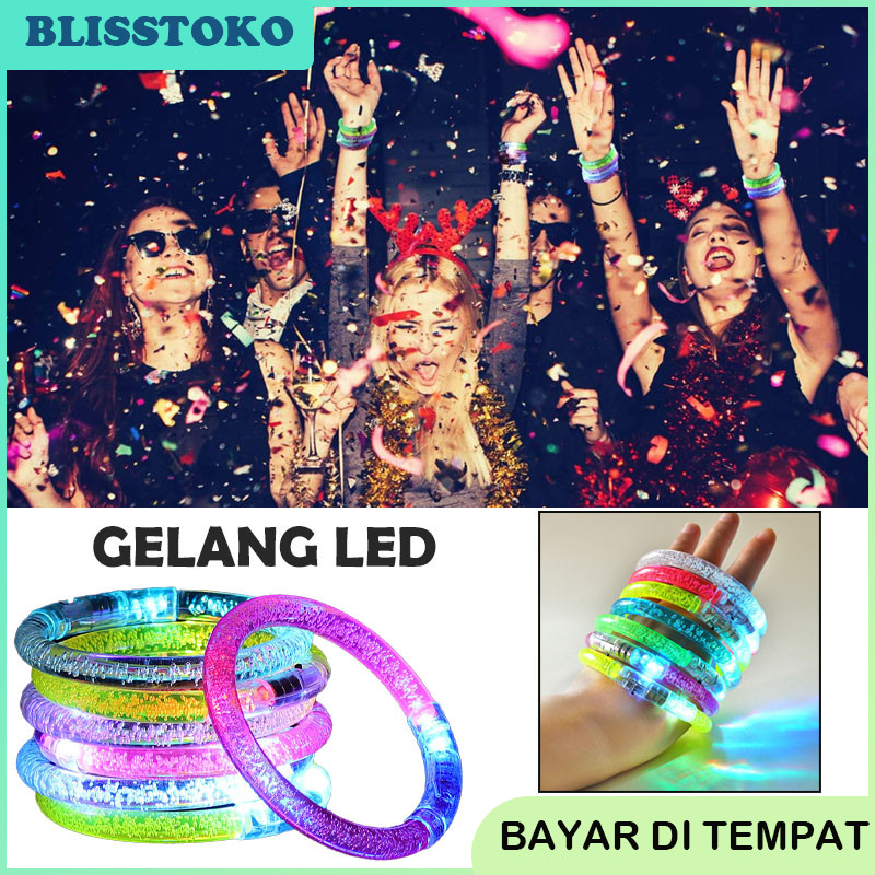 Gelang Led Akrilik Besar/Gelang Kristal Led/Gelang Untuk Konseran/Natalan/Pesta/Event Acara