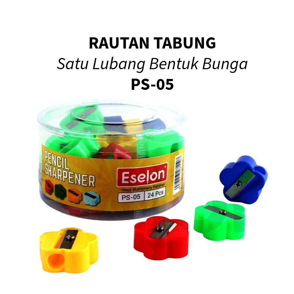 

24pcs Rautan Tabung Bentuk Bunga Hati / 1pack Serutan Pensil