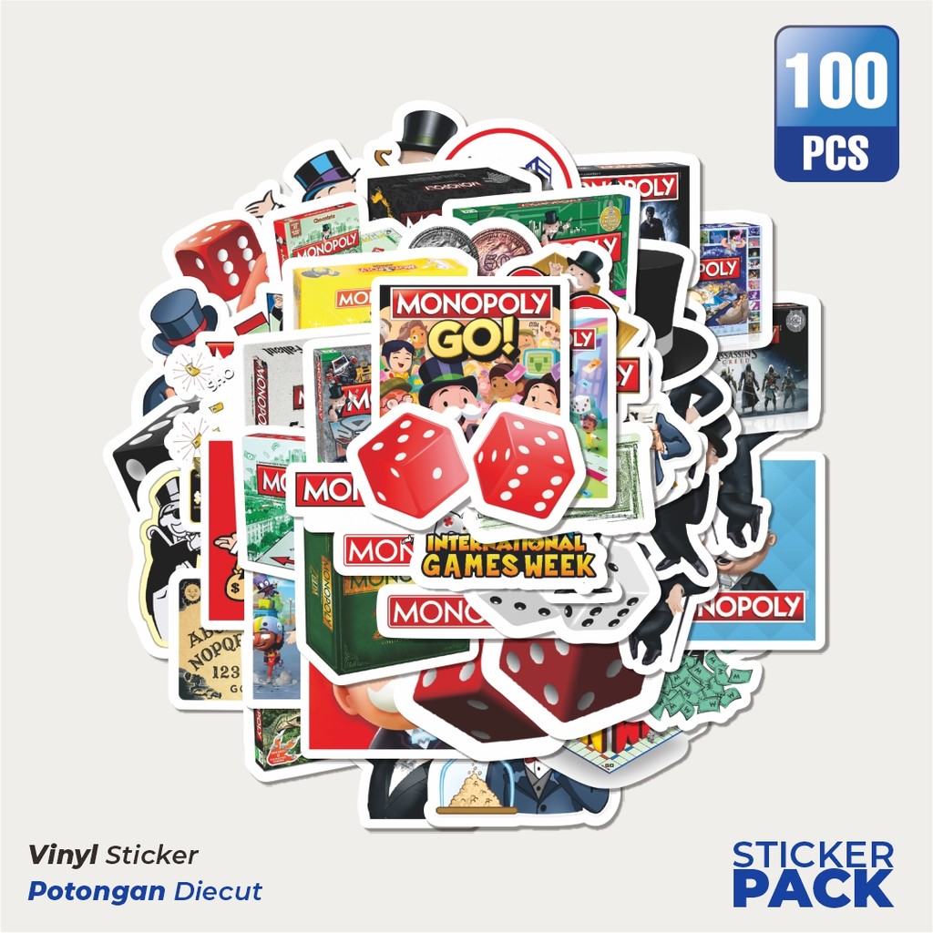 

Stiker Vinyl Stiker Game Monopoly 1 Waterproof Aesthetic- Untuk Laptop, Motor, dan Helm - Paper Stationery Pack