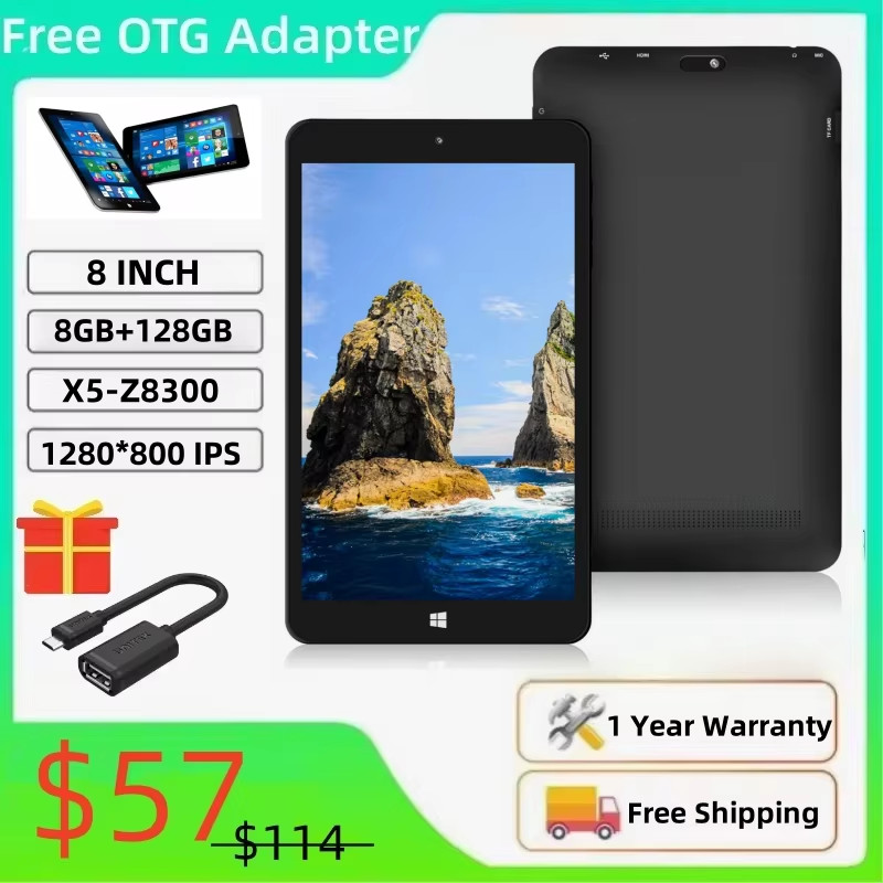 Newest 8'' Windows 10 Tablet PC Quad Core 2GB/4GB/8GB RAM 64GB/128GB ROM 1280*800IPS WiFi Intel Z830