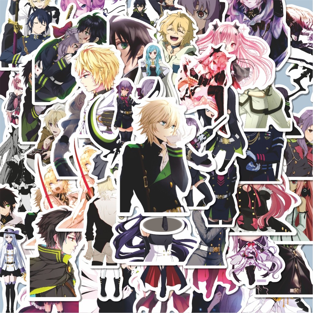 

100PCS Lucu Stiker Anime Seraph of the End Char Mix 2 Stiker Aesthetic Stiker Anti Air Stikers Berperekat Waterproof sticker decal buat Motor Helm Buku Journal Koper Casing HP Laptop Botol Minum Hadiah anak