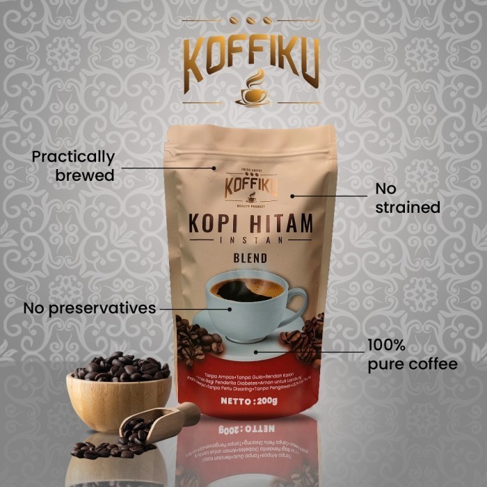 

JAMIN MURAH !!!200g BLEND arabica dan robusta Kopi Hitam Tanpa Ampas - KOFFIKU(BISA LANGSUNG ORDER)