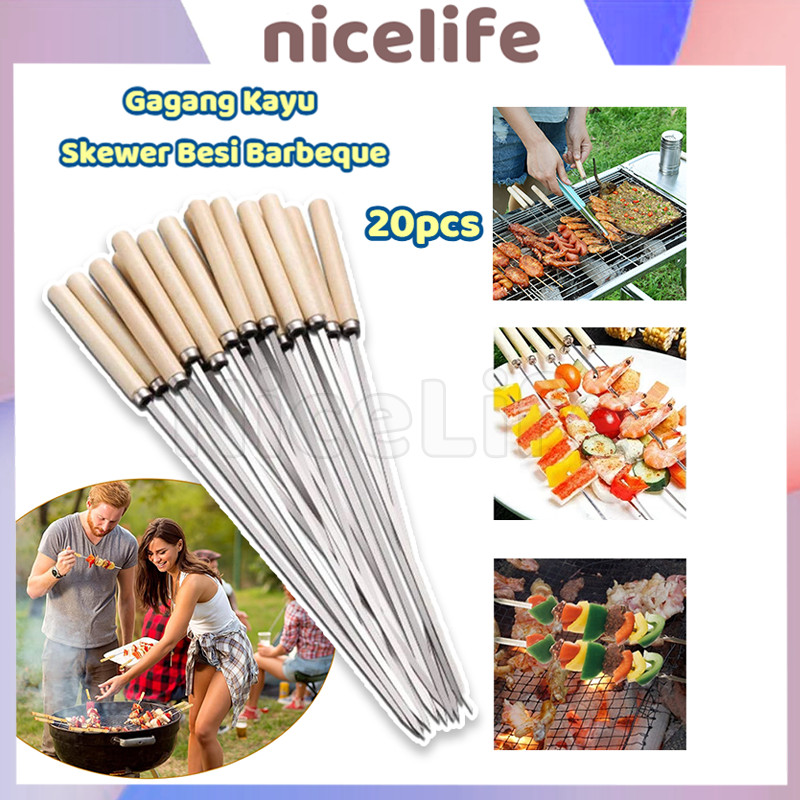 Alat Tusuk Sate Bbq Stainless Steel / Tusuk Sate Stainless / Tusuk Sate Bbq