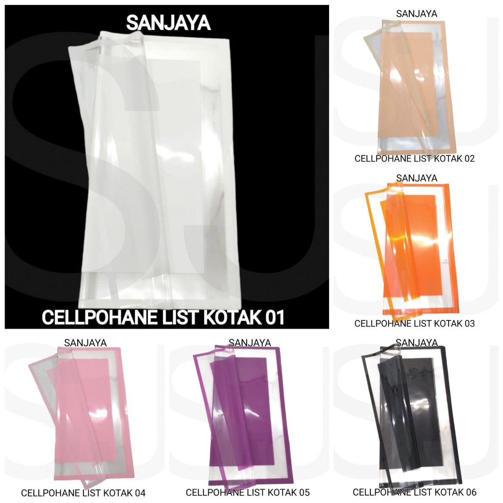 

[20 Lembar] Kertas Buket Bunga Warna List / Flower Wrapping Paper List Square / Cellophane List Kotak By Mutiara Accesories