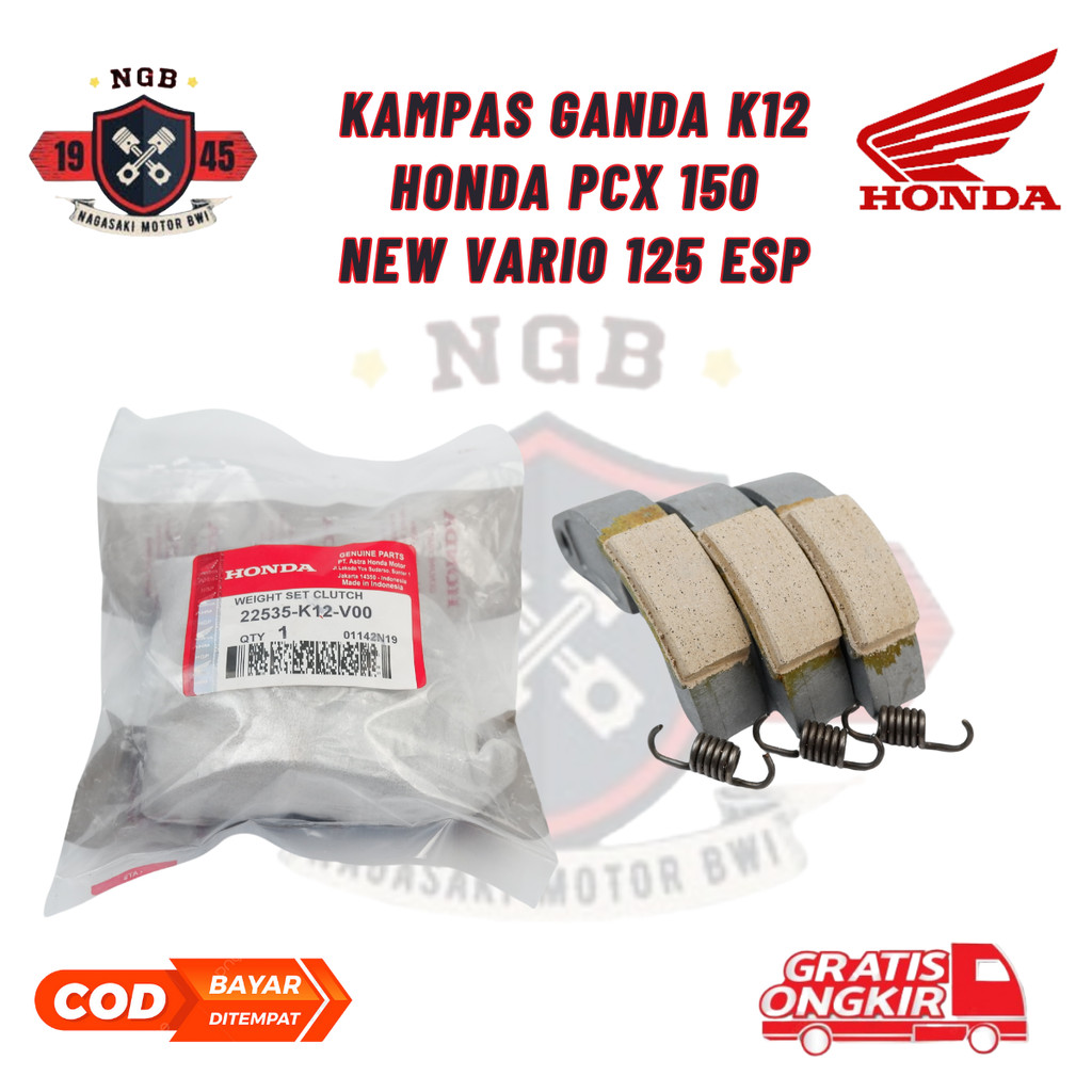 Kampas Ganda Honda PCX 150 - Kampas Ganda Motor Honda New Vario 125 eSP - Kampas Ganda PCX 150 K12