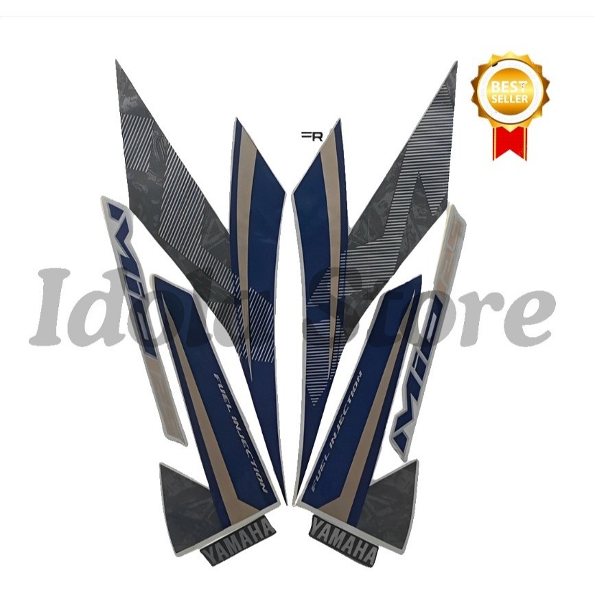 Stiker Striping Mio M3 2018 Hitam Biru List Stiker Standar Mio M3 2018 Striping Standar Mio M3 2018