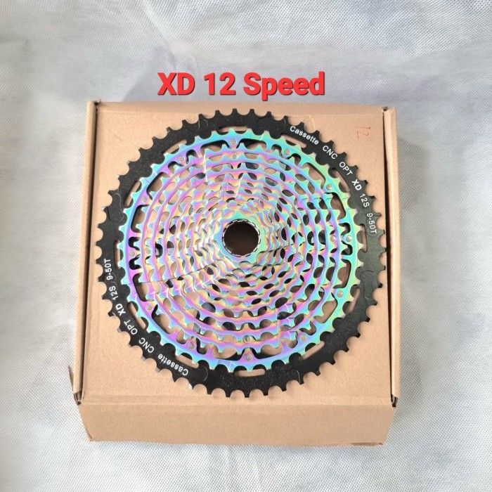 Sprocket Sproket 12 Speed 9-50T XD Drive Rainbow Ultra Light