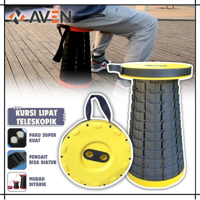 Kursi Lipat teleskopik - Hitam