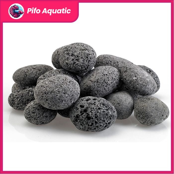 Batu Coral Lava Hitam Untuk Hiasan Aquarium Aquascape Ikan Koki Kolam Koi Media Dekorasi Taman Pot 1