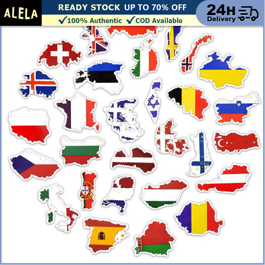 

Stiker Sticker Travel Bendera Negara Dunia Stiker Tumbler HP Laptop Koper Helm Isi 50 Pcs