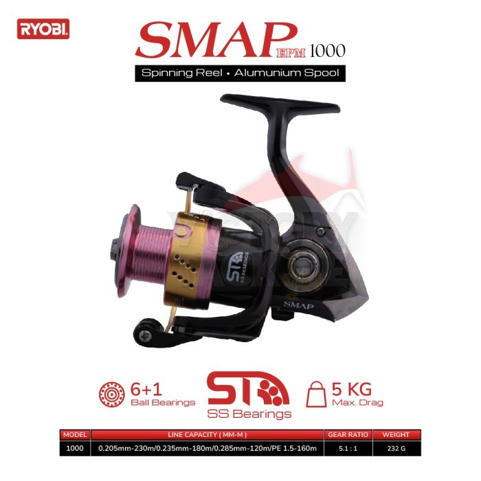 RYOBI JAPAN SMAP EPM REEL POWER HANDLE METAL SPOOL - 1000