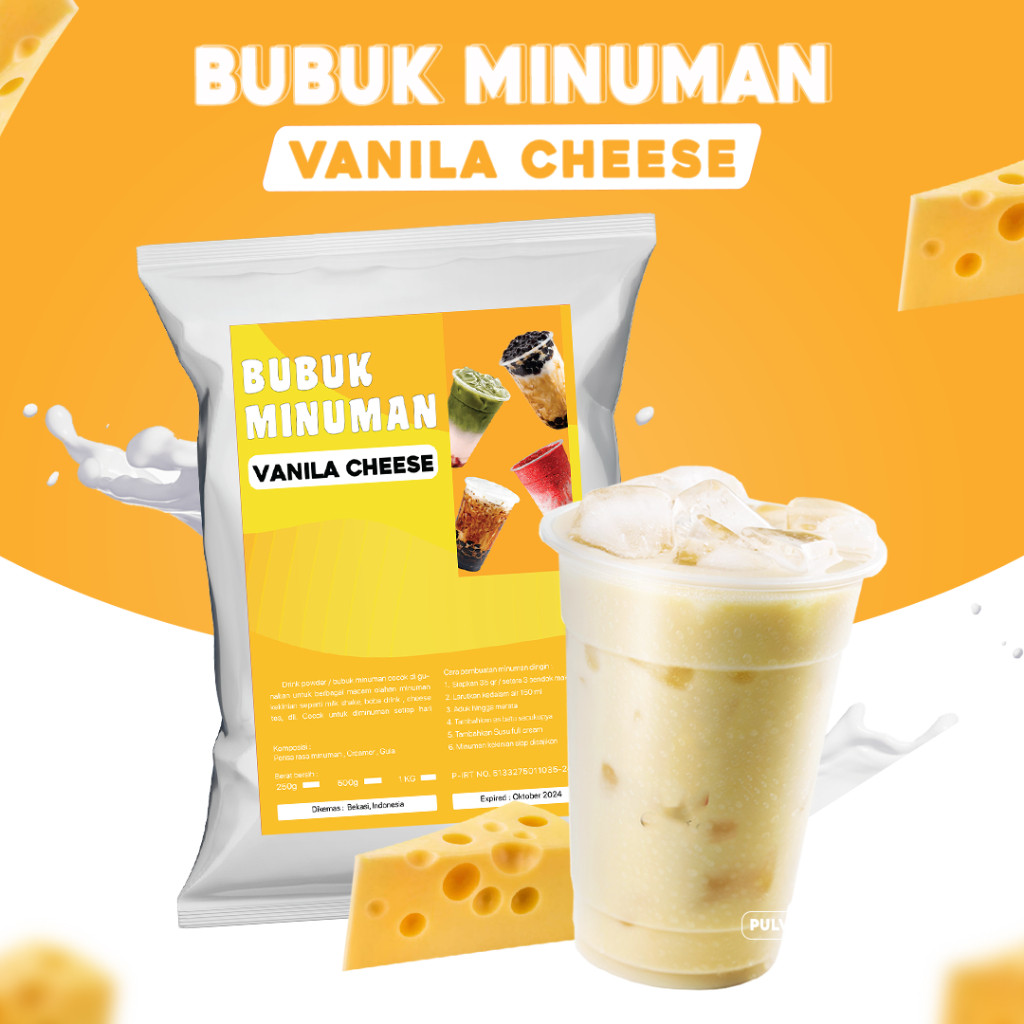 

BUBUK MINUMAN RASA VANILA CHEESE / SERBUK MINUMAN RASA VANILA CHEESE / BUBUK MINUMAN VANILA CHEESE