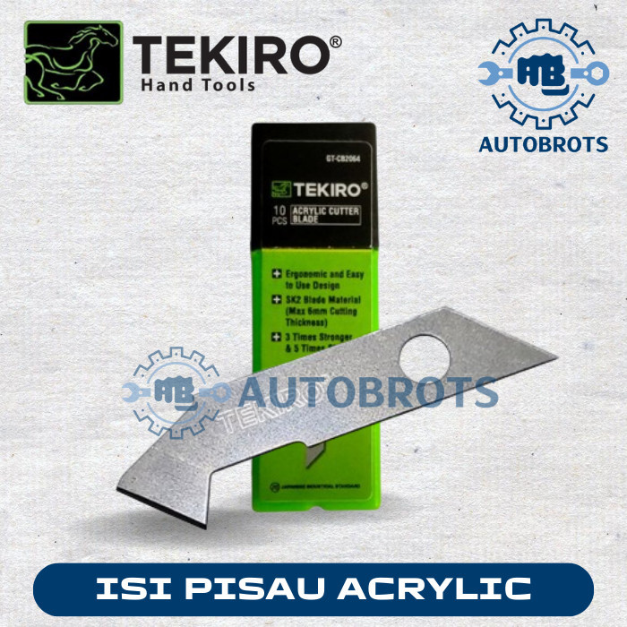 

TEKIRO Isi Mata Pisau Potong Akrilik / Acrylic Cutter Blade Refill GT-CB2064