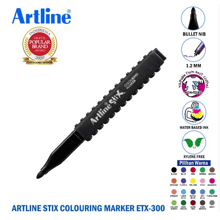 

Stix Brush Colouring Marker Artline ETX300