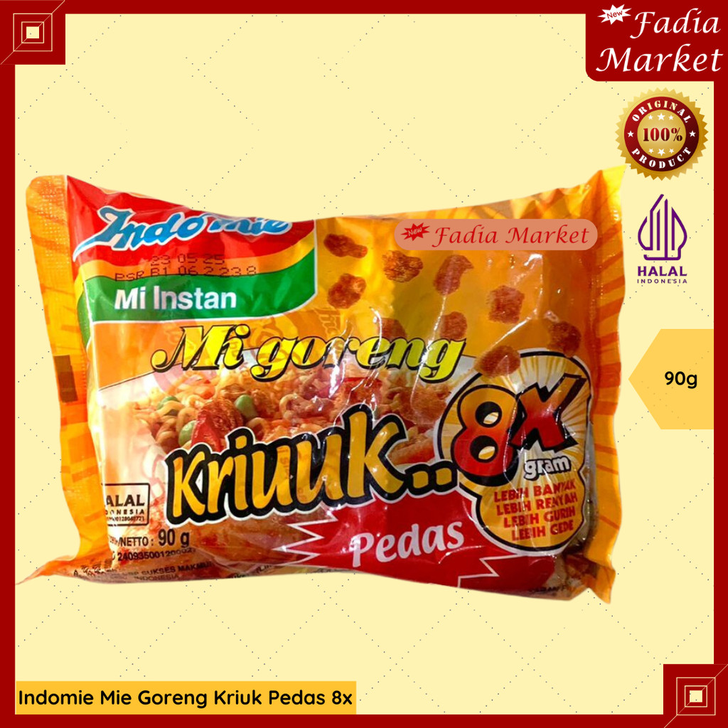 

Indomie Mie Instant Goreng Kriuk Pedas 8x 90g