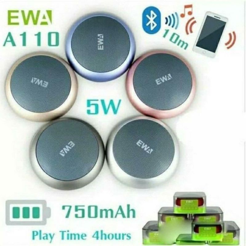BLUETOOTH PORTABLE SPEAKER MINI EWA A110 EXTRABASS TERMURAH ORIGINAL EWA 100%