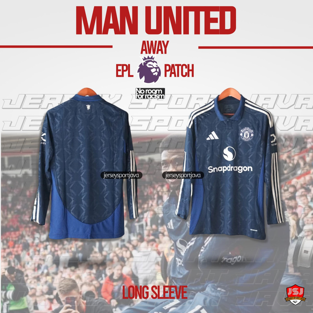 ( READY STOK ) LONGSLEEVE MU AWAY 2024 2025 JERSEY LS MU AWAY 2024 2025 JERSEY BOLA LENGAN PANJANG M