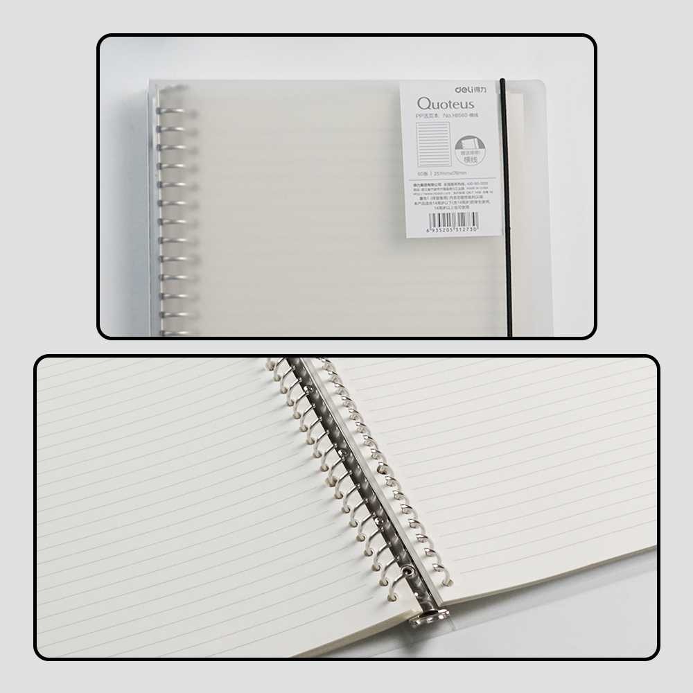 

LATHIFSHP Deli Buku Binder Catatan Notebook Loose Leaf Book 60 Sheets - HA560