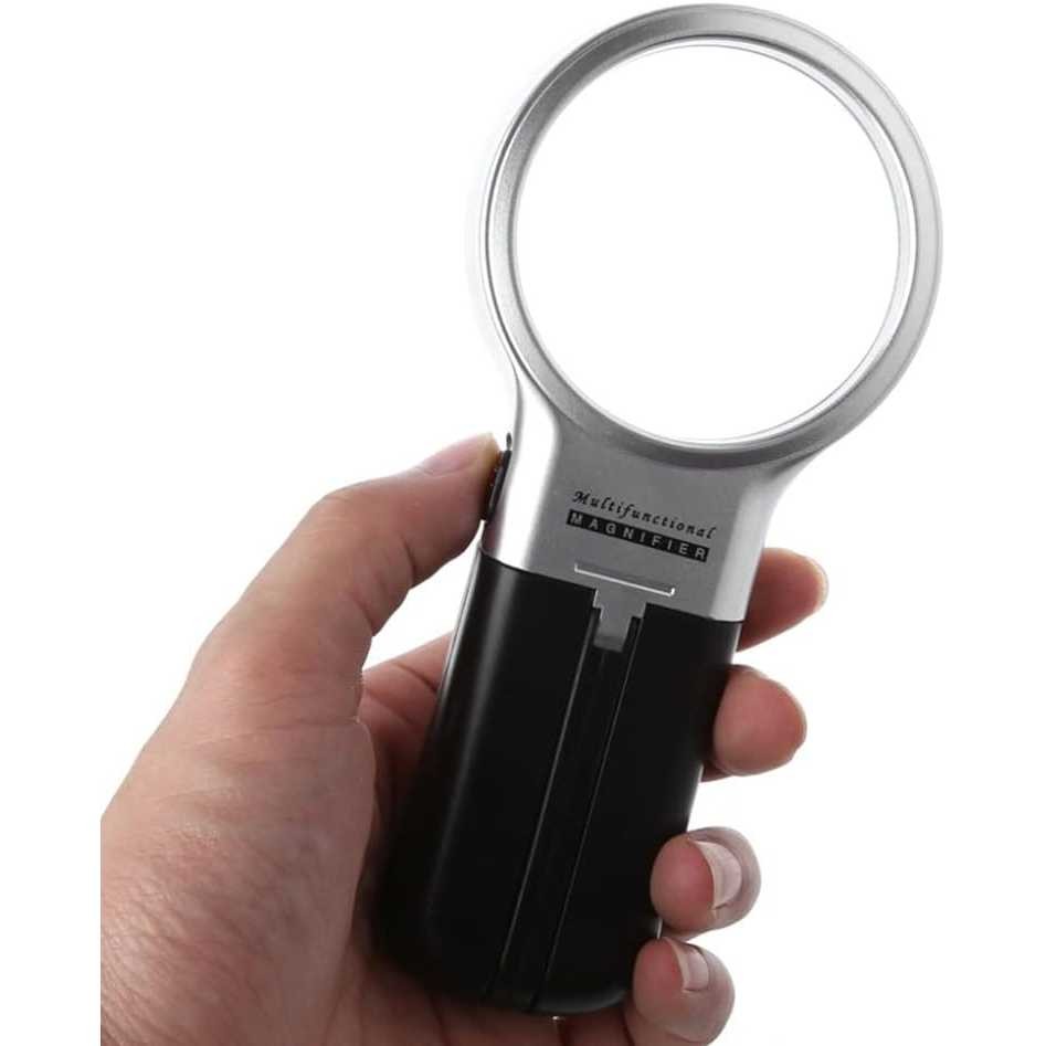 

LATHIFSHP FOX Kaca Pembesar Lipat Foldable Magnifying Glass with 2 LED 63mm 3X - TH-7006