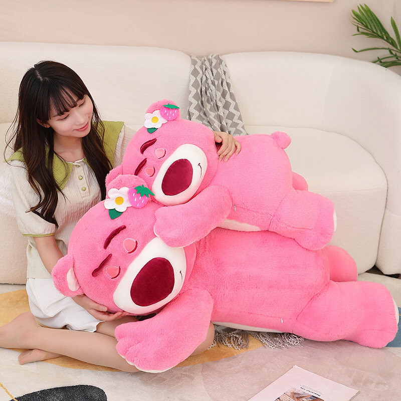70cm  big size Disney Anime Character Kawaii Sleeping Lotso Plush Toy Doll Cartoon Anime Pillow Doll