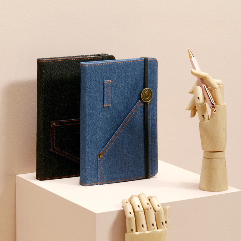 

A5 Creative Denim Notebook High-value Cloth Student Diary Self-discipline Check-in Plan Office Meeting Records Note Stationery