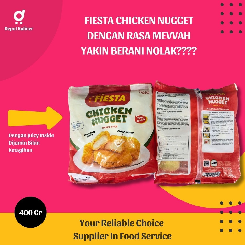 

Fiesta Naget Ayam 400 Gr / Fiesta Chicken Nugget