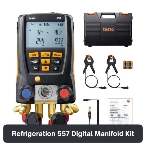 

Refrigeration 557 Digital Manifold Kit for Testo 0563 1557 with Clamp