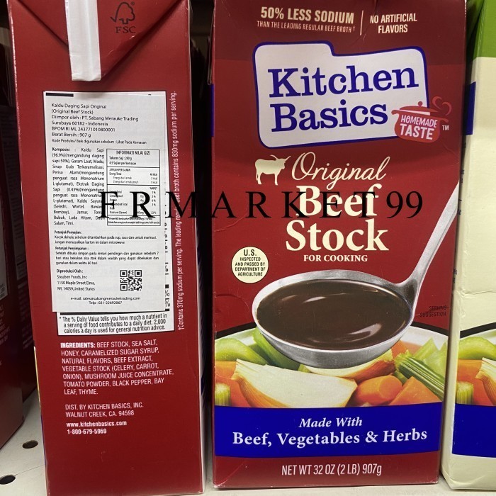 

Kitchen Basics Original Beef Stock Fot Cooking / Kaldu Daging Sapi Oroginal / 907 grm