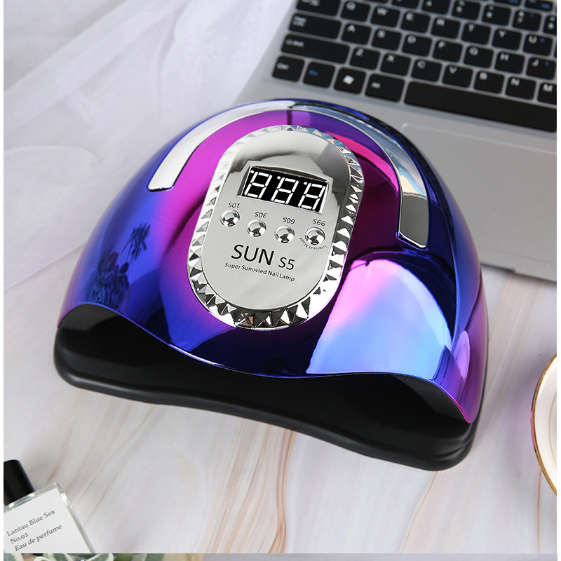 MAX UV LED Nail Lamp for Manicure Gel Polish Drying Machine with Large LCD Touch 66LEDS Smart Nail D