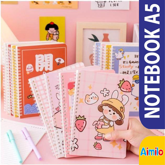 

Korea Diary Book Motif Karakter A5 Size / Catatan Harian Kecil NoteBook Ukuran A5 Berbagai Motif Karakter